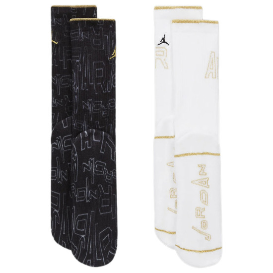 Jordan Παιδικές κάλτσες Black & Gold 2 pairs Jordan Παιδικές κάλτσες Black & Gold 2 pairs